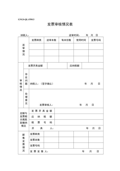 发票审核情况记录表doc2页doc